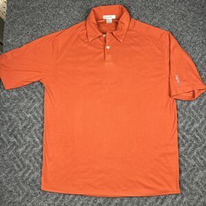 Ermenegildo Zegna Sport Polo Shirt Men’s Large Dark Orange Performance Golf